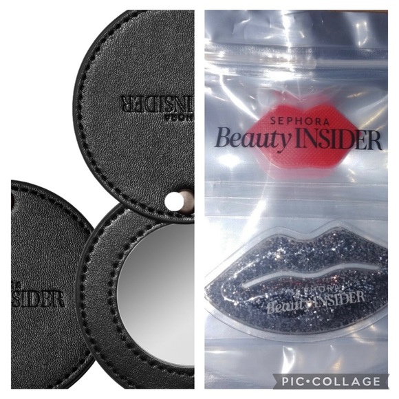 Sephora Other - NEW Sephora Lip Scrub Set + Black Swivel Mirror